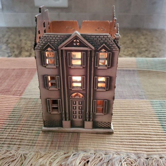 Unique Metal Copper Color Candle Holder ~ Architectural House Building Design - Picture 4 of 6